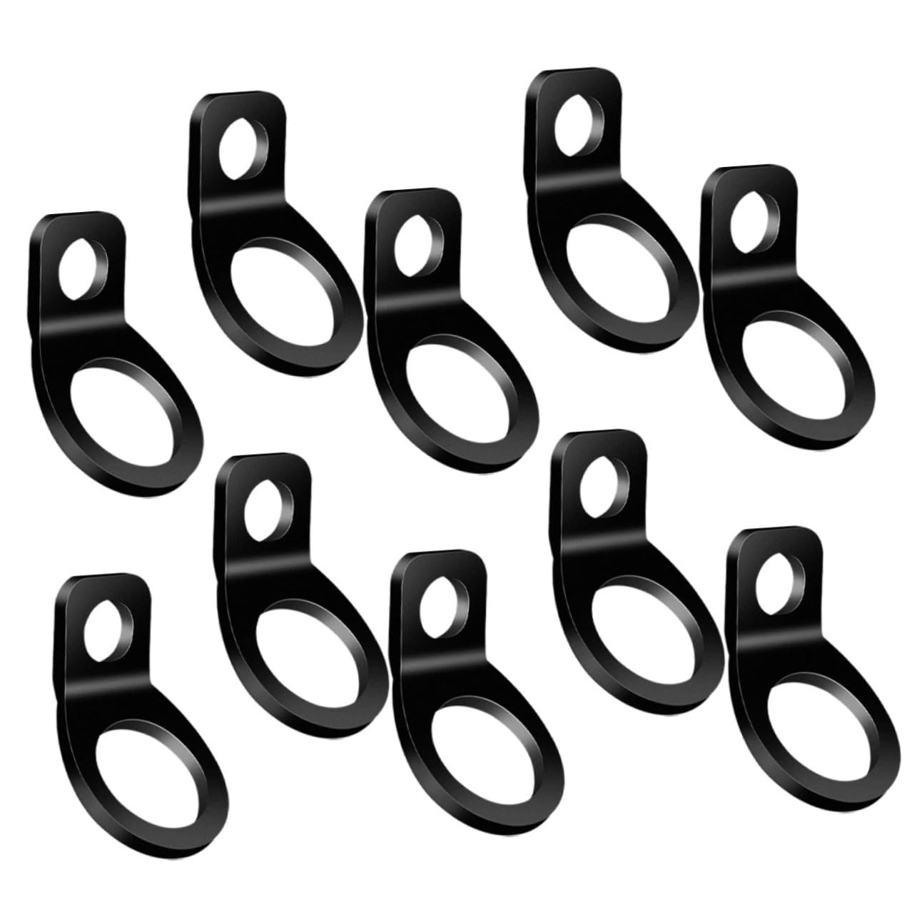 SHINEOFI 2 Series Ganchos Metalicos Llave Ganchos De Acero Anclajes De Amarre Para Cama De Camión Grandes Ganchos En S Atar Ancla Gancho De Ancla De Acero Inoxidable Negro 10 Piezas*2
