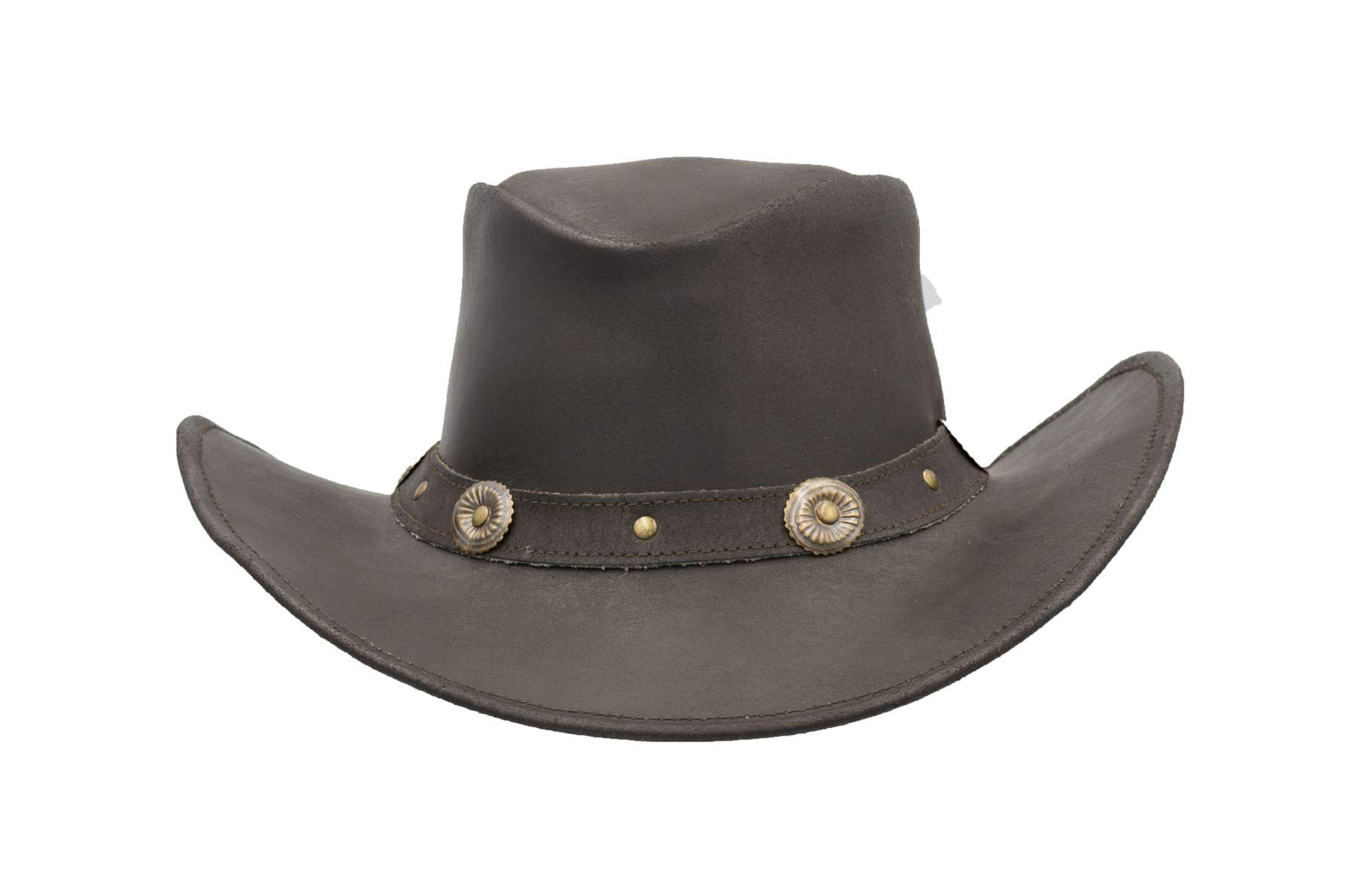Walker and Hawkes - Sombrero de Conchos de Vaquero Outback de Cuero de Vaca