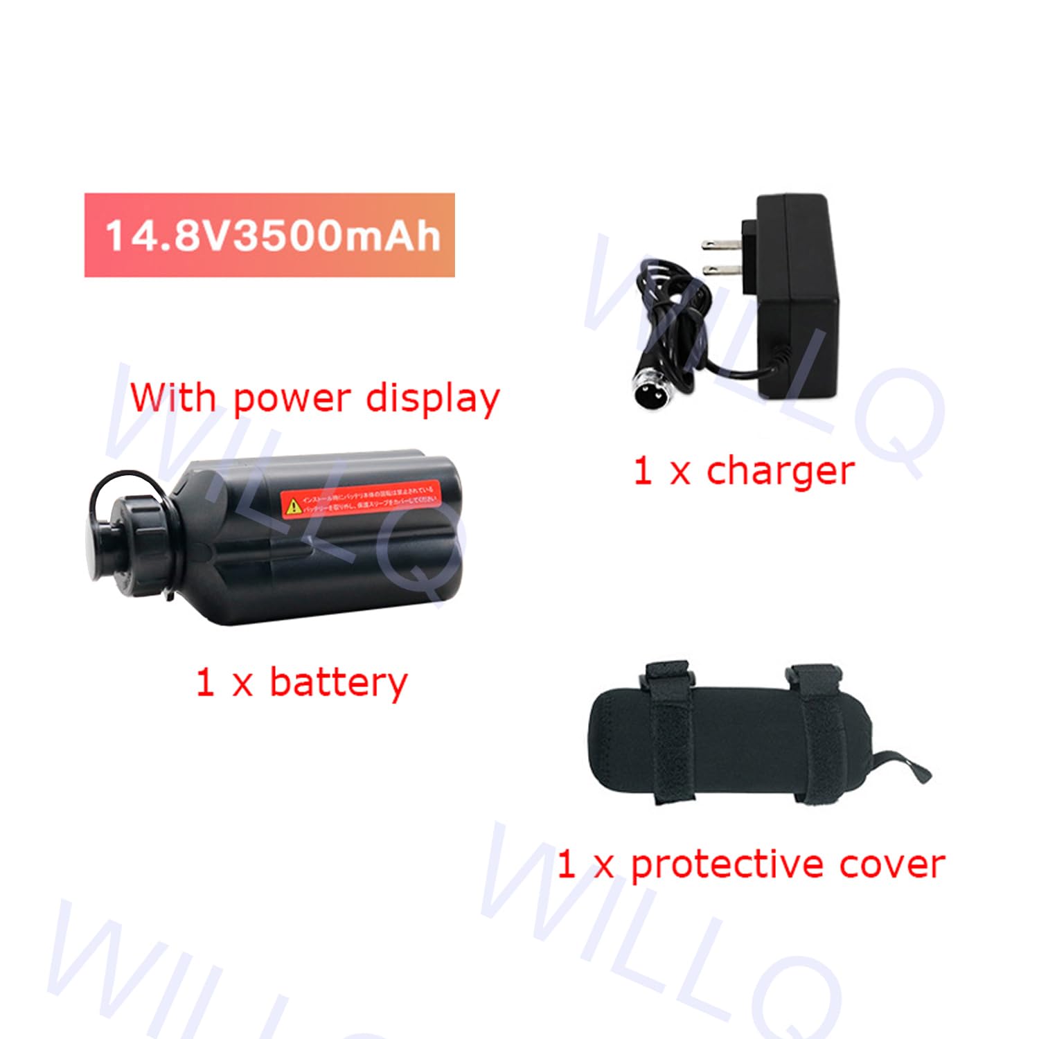 14,8V 10000mAh 7000mAh 5000mAh 3500mAh Carrete eléctrico Pesca en mar Toma la batería de Litio de Las Ruedas Recargable con Cargador + Cables Connect Lines + Bolsa