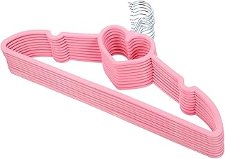 WOONEKY 10pcs Hanger Cloth Practical Hangers Baby Clothes Hook Hanger Clothes Drying Rack Space Saving Cute Hangers Metal Hangers Mini Frigs Hanger Non- Slip Clotheshorse Child Heavy Pink