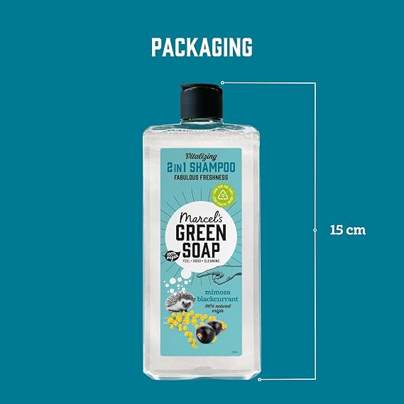 Marcel's Green Soap - 2 in 1 Shampoo Mimosa & Blackcurrant - Vegan - 300ml