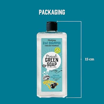 Marcel's Green Soap - 2 in 1 Shampoo Mimosa & Blackcurrant - Vegan - 300ml