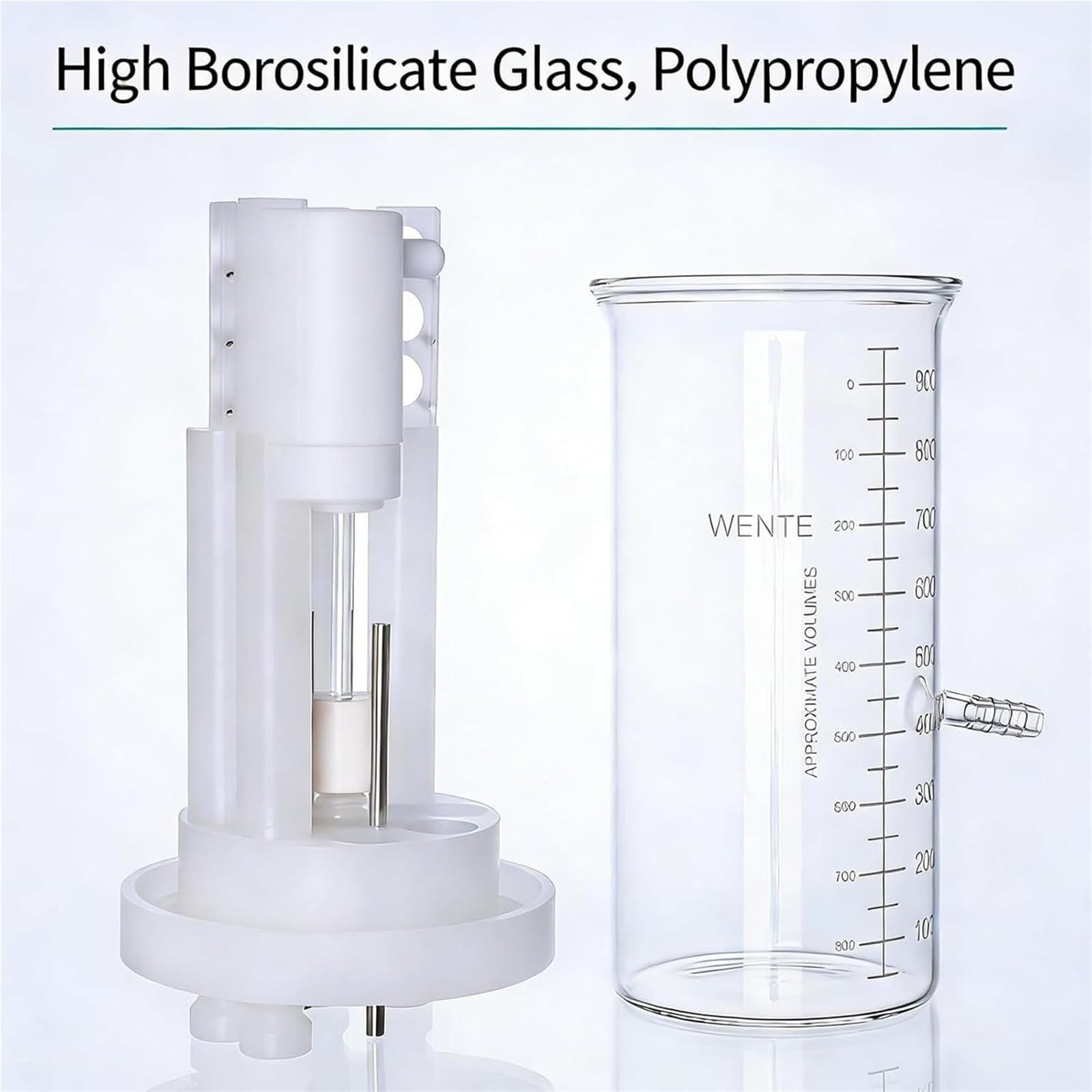 Agitador magnético de biopelícula, reactor de borosilicato alto, recipiente de cultivo anaeróbico de grado de laboratorio con agitación magnética para investigación de simulación microbiana