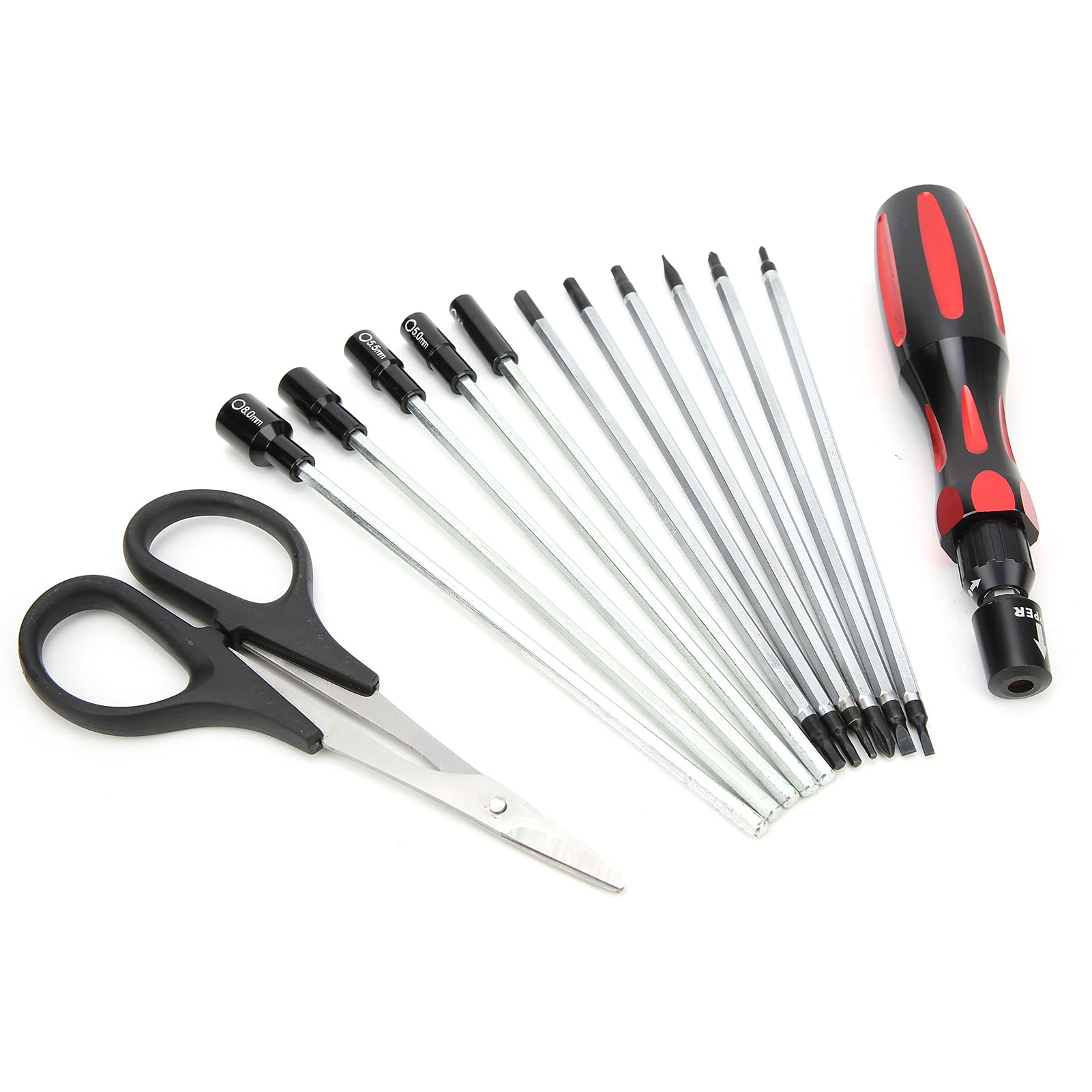 Kit di attrezzi RC professionale Set di cacciaviti in acciaio resistente con custodia per auto telecomandate Elicotteri Droni Set completo di strumenti di manutenzione per