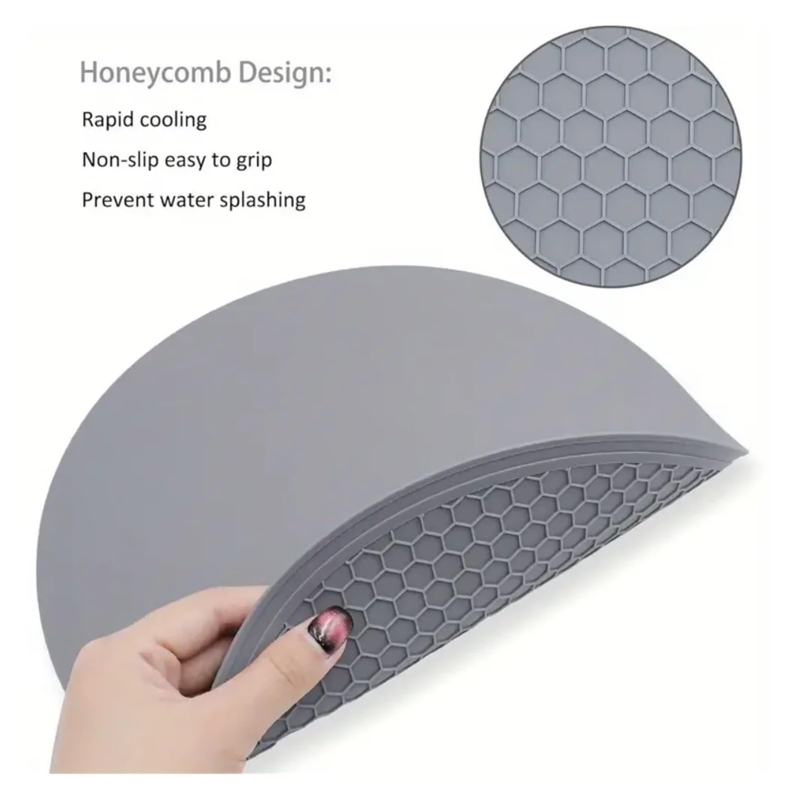 Tapis de micro-ondes multifonction en silicone, dessous de plat d'isolation thermique, tapis de cuisine antidérapant