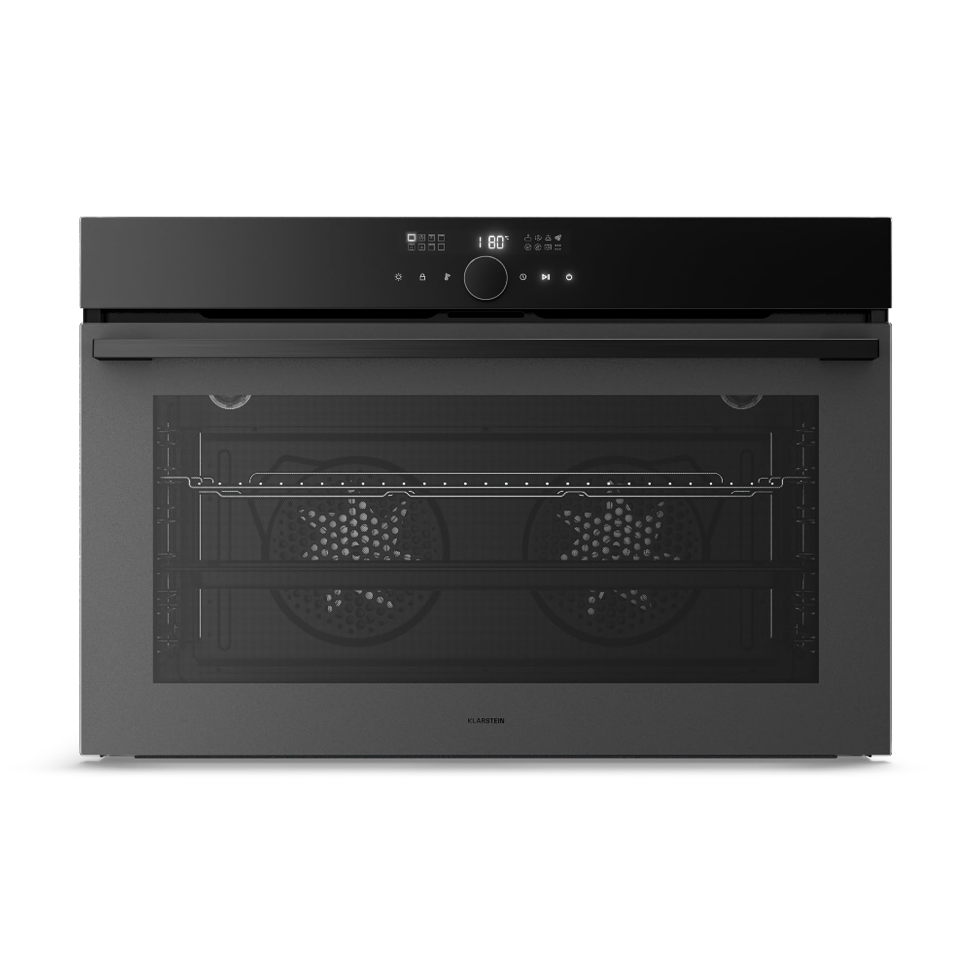 Klarstein Velaire Forno da Incasso 90 cm - 127L, 16 Funzioni, Classe A, Timer Digitale, Forno Ventilato, Pulizia Facile, Blocco Bambini, Vetro Triplo, Design Minimalista