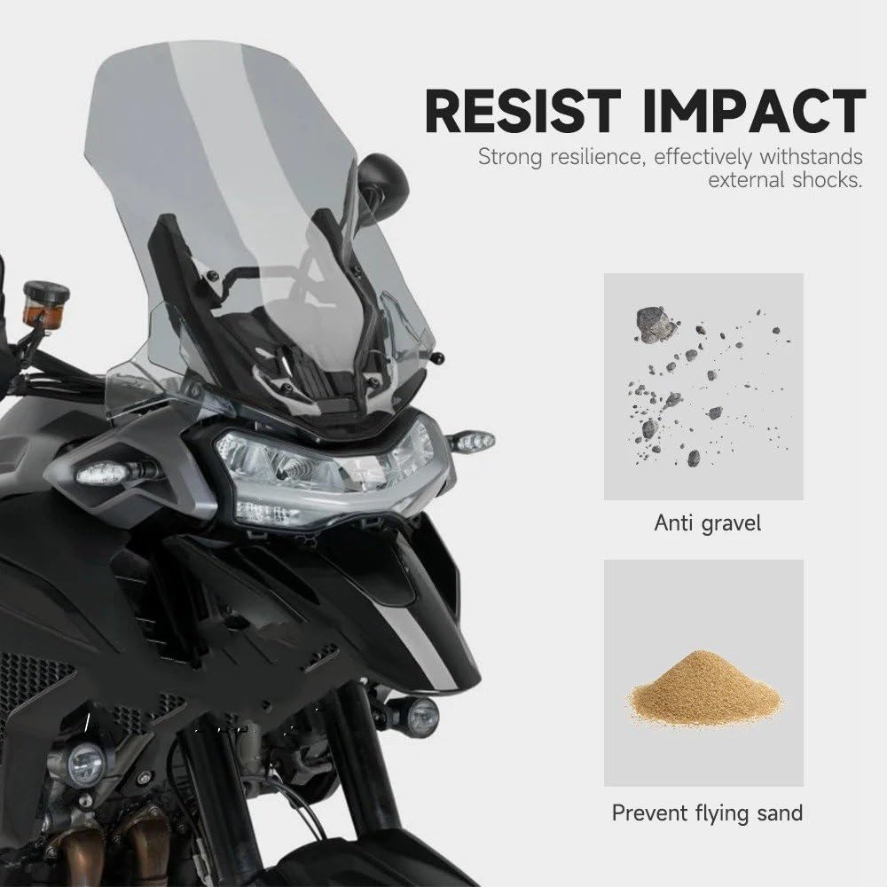 Windschutzscheibe Für Tiger 1200 GT Für Pro/GT Für Explorer Windschutz | Für Rally Für Pro/Für Rally Für Explorer Motorrad Windschutzscheibe Visier Deflektor(Transparent)