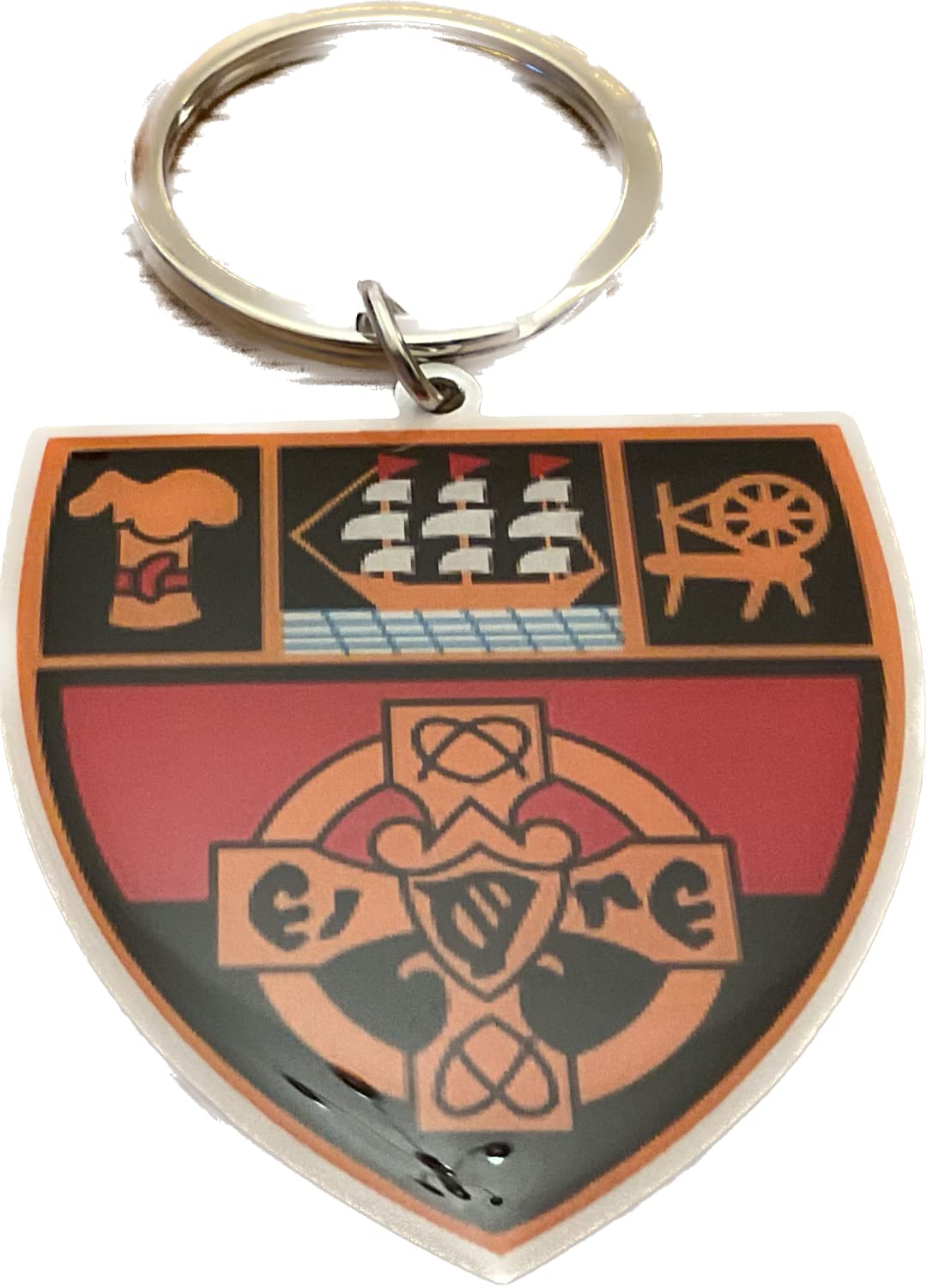 Down Official ALL IRELAND GAA County crest ultra thin metal keyring