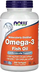 Omega 3 (200 Softgels) Now Foods - 180 Epa 120 Dha Importado