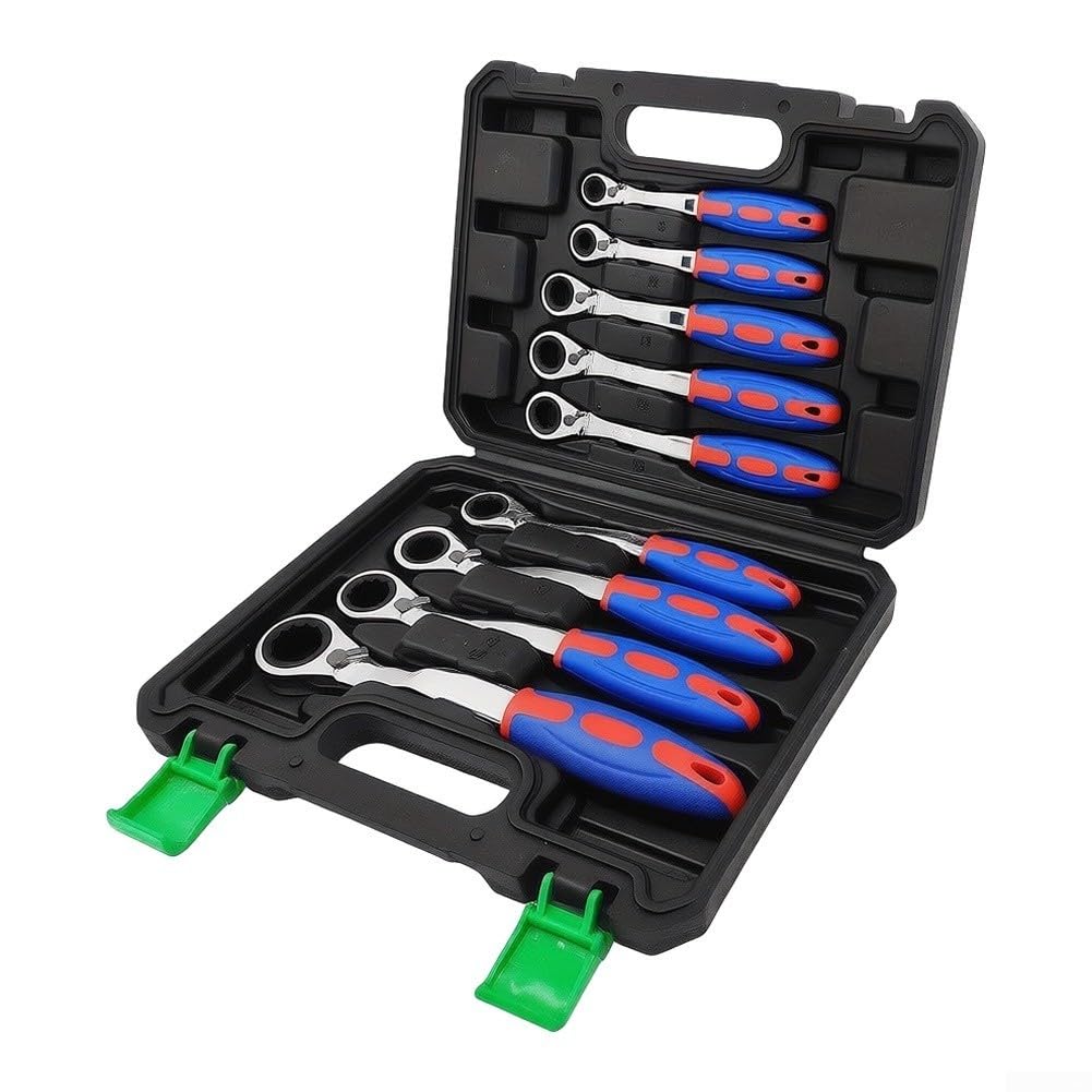 Set di chiavi a cricchetto, 9 pezzi, 72 denti per kit di chiavi