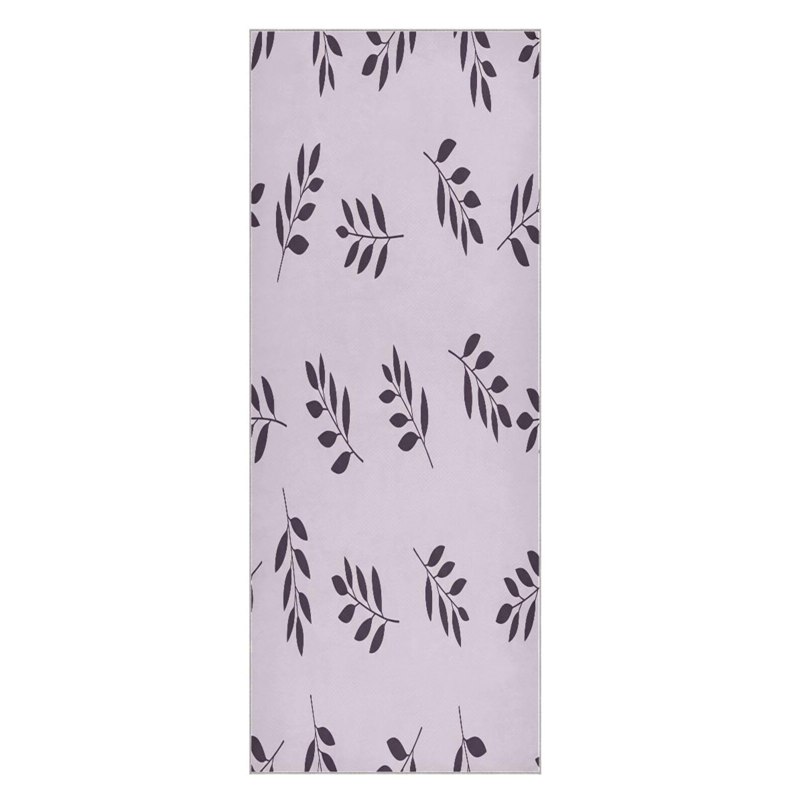 BURSTDDY Leaves Hot Yoga Towel Absorbent Non Slip Yoga Mat Towel