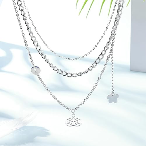 Miniatura 2 de UNICRAFTALE 30 dijes de loto huecos de flor de loto 304 dijes de acero inoxidable 304 dijes de yoga, dijes de loto, dijes de metal, mini dijes para