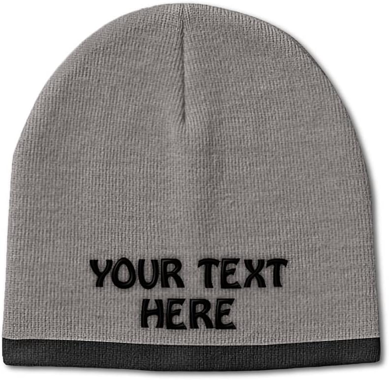 Beanie Hat for Men & Women Custom Personalized Text Winter Beanie for Women & Men