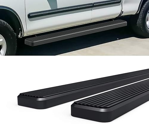 Miniatura 6 de APS (Estribos de acero inoxidable con recubrimiento en polvo negro de 5 pulgadas, barras Nerf, escalones laterales compatibles con Toyota Tundra