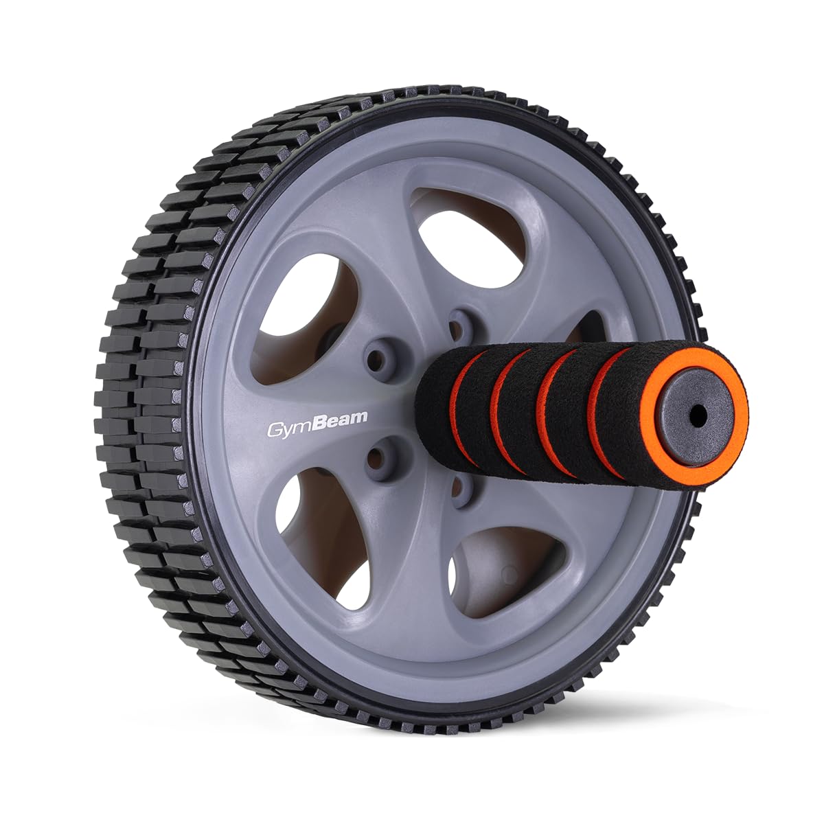GymBeam Ruota per Esercizi Ab Wheel, Doppia Ruota per una Presa Stabile, Ruota per Addominali, Rafforza gli Addominali e i Muscoli di Mani, Spalle e Schiena