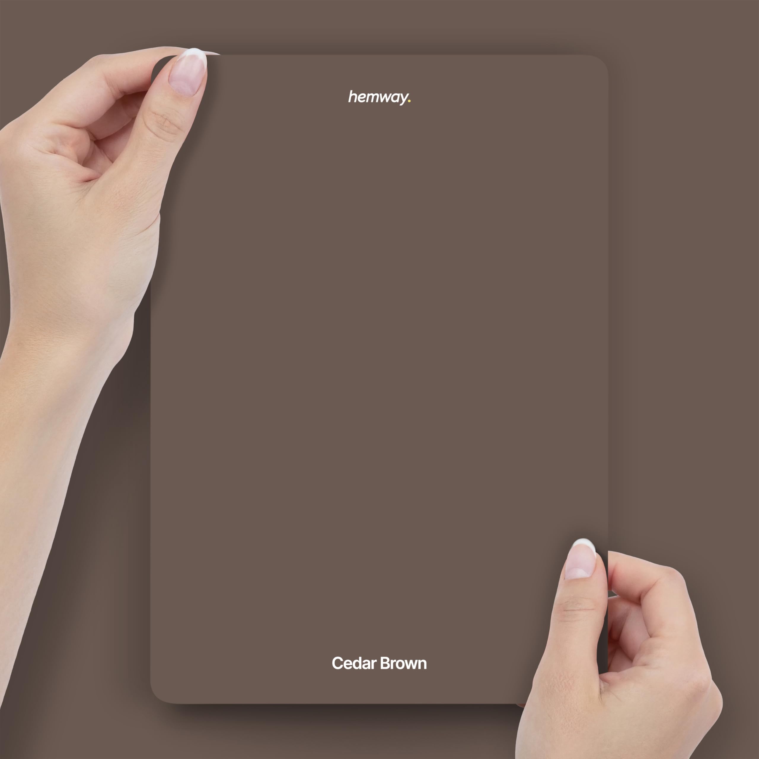 Hemway Cedar Brown Peel & Stick Sample Chalk Paint | A5 Accurate Colour Swatch, Mess-Free Alternative to Paint Tester Pots, Easy To Use, Eco-friendly, for Interior Furniture & Walls
