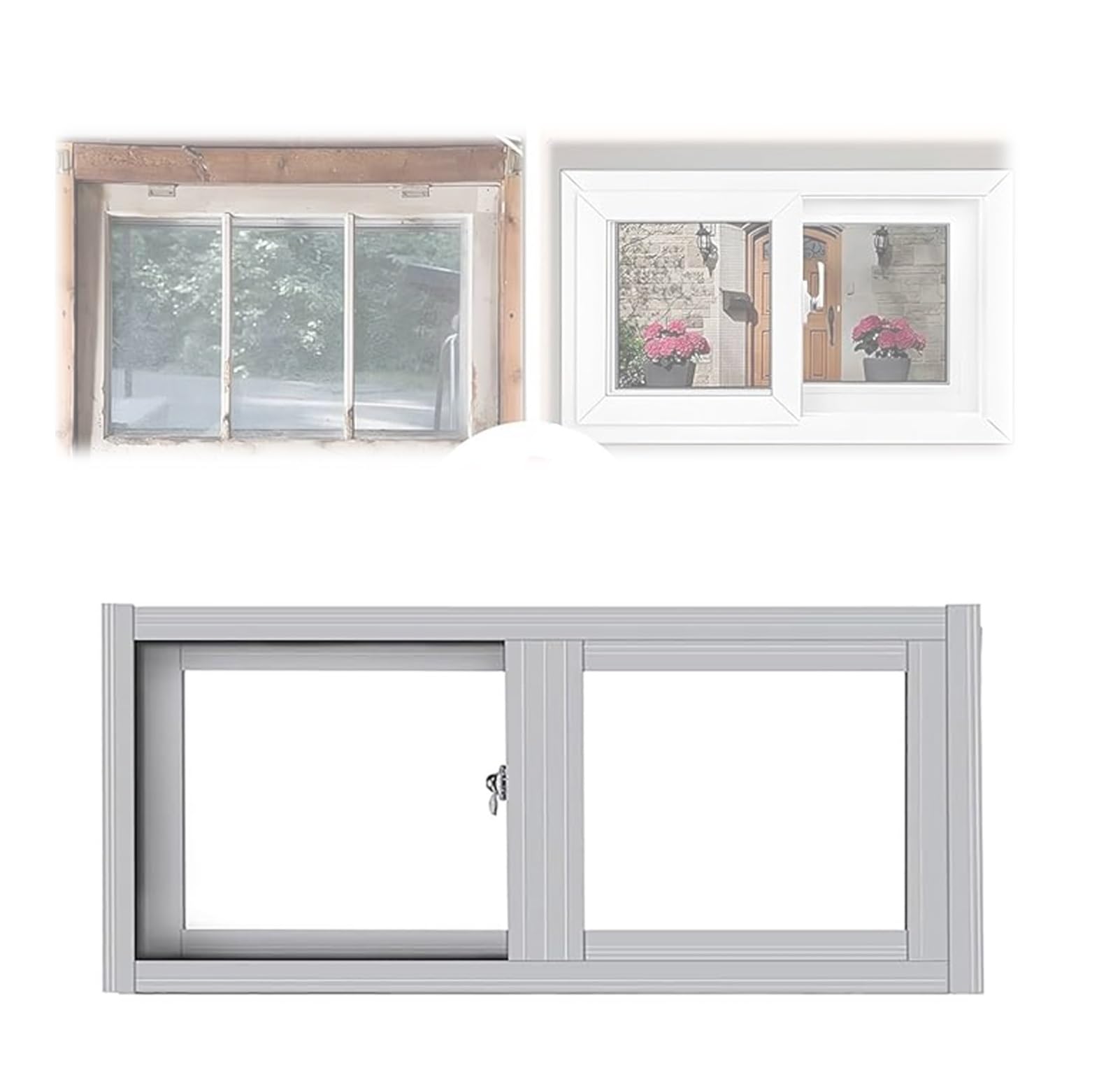 Ventana corredera para baño de 40x19" resistente a la intemperie