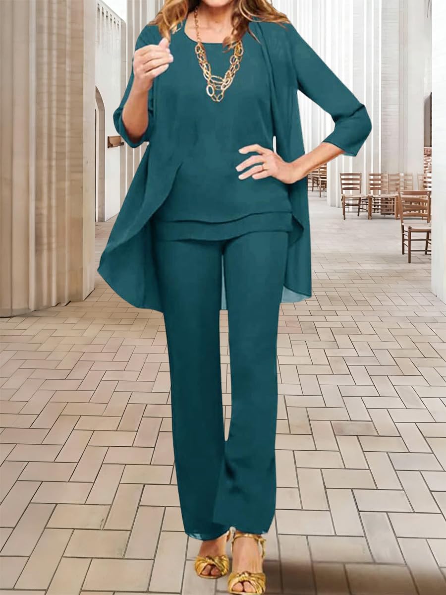 shownicer Ensemble Femme 3 Pièces Pantalons Costume De Soirée Cocktail Chic et Elegant Pantalons Costume Grande Taille Tenue