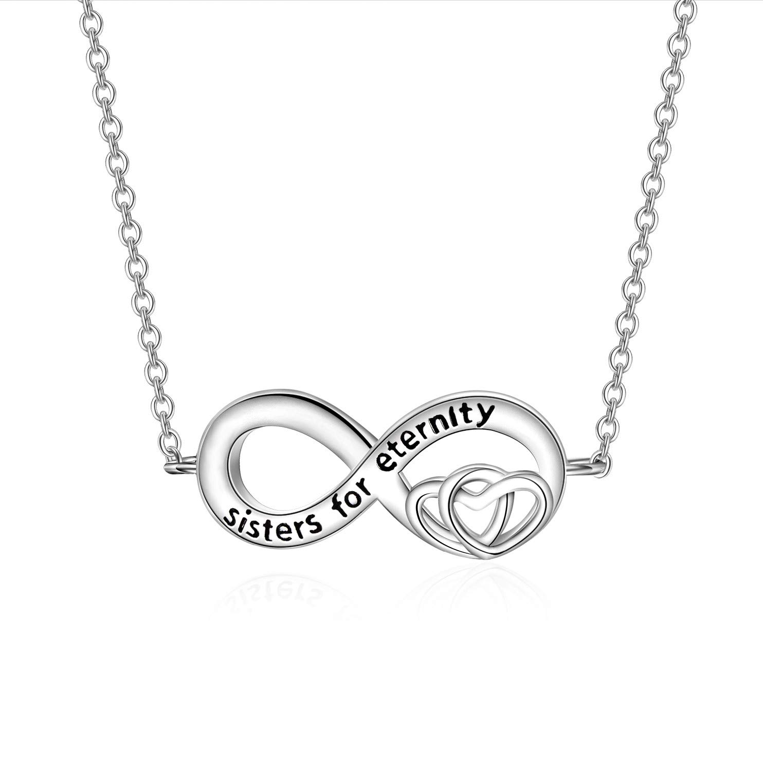 Regalos Para Hermana Para Ella, Infinito Entrelazado 2 Círculos, Collar Para Hermanas, Mejor