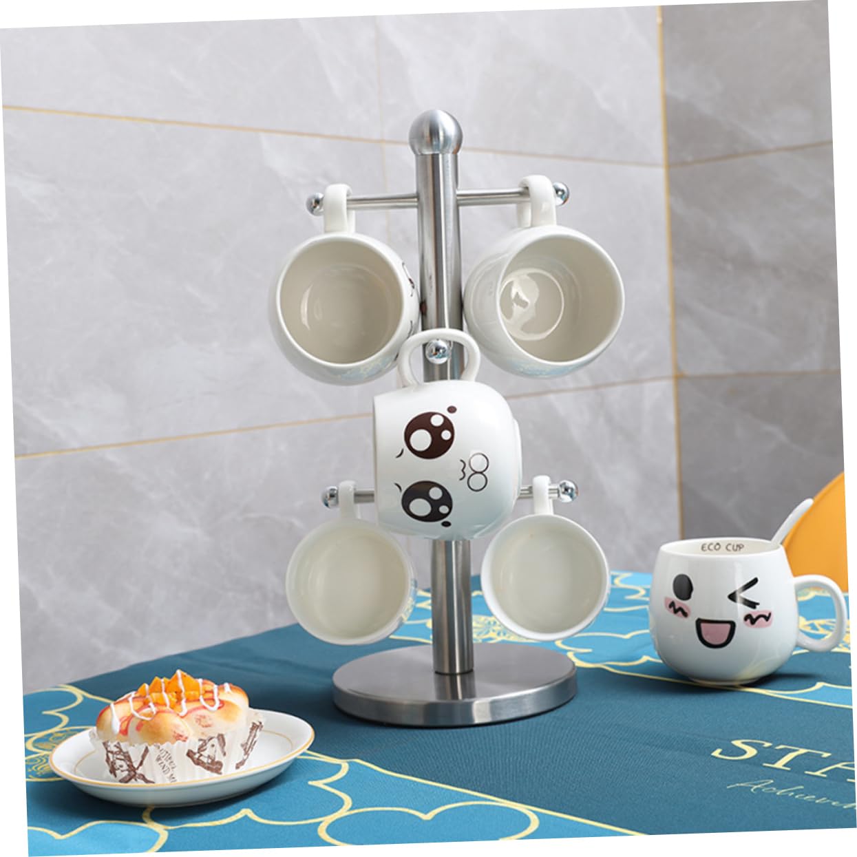 MOLUCKFU Classical Design Coffee Cup Holder Mug Stand Storage Cup Drying Rack Elegant and Functional for Your Home