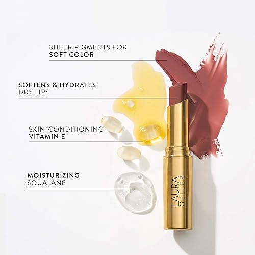 Miniatura 5 de LAURA GELLER NEW YORK Jelly Balm - Bálsamo labial tintado hidratante - Sheerly Amazing - Vitamina E hidratante - Acabado semibrillante