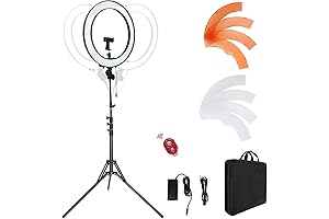 Anillo de Luz 18 Pulgadas para Fotografía y Videollamadas, 55W Dimmable con 240 LEDs