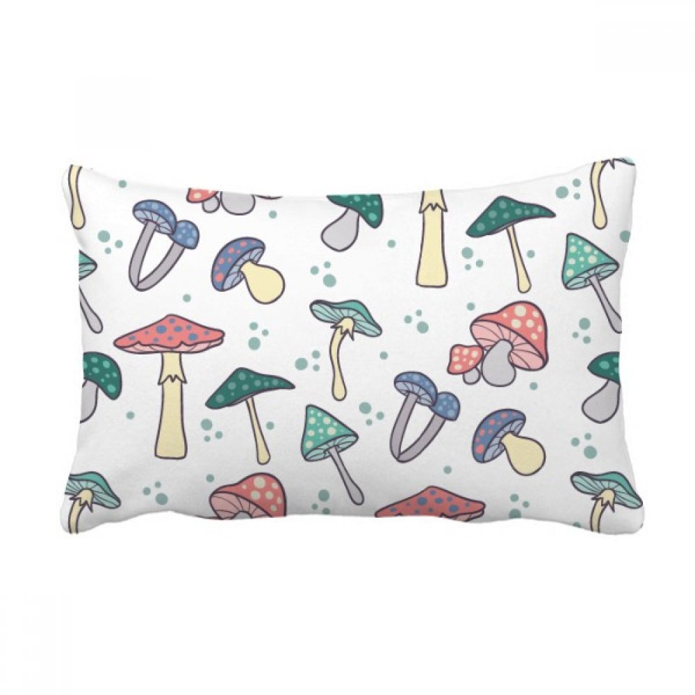 Coussin lombaire imprimé champignon bleu soulagement du dos canapé