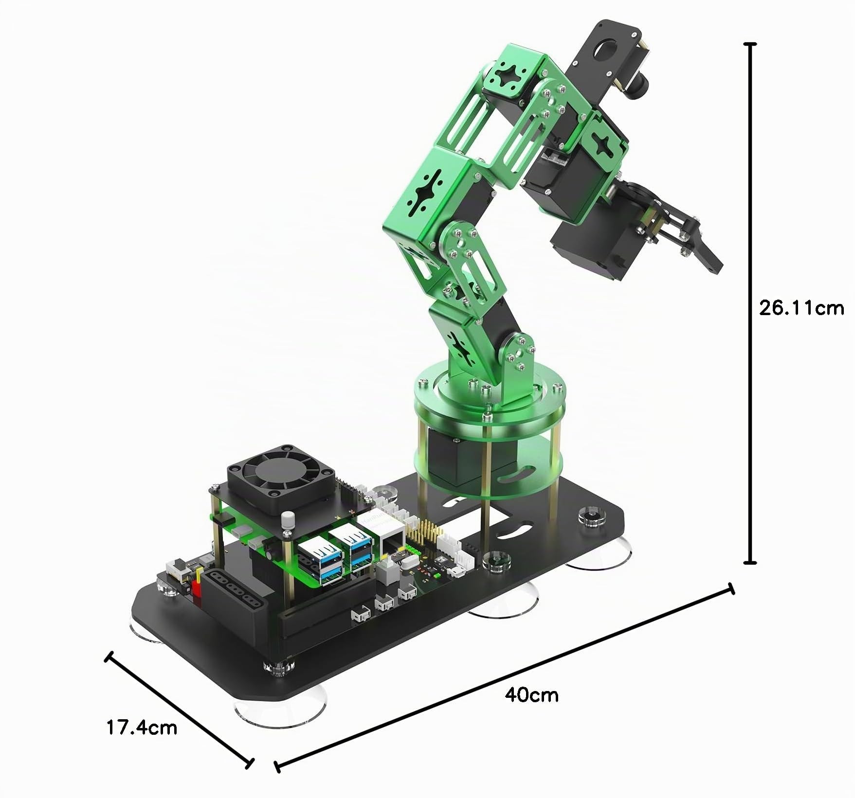 Yahboom 6DOF Robotic Arm for Raspberry Pi 5 ROS2,3D AI Vision Camera | Desktop Collaboration, Developed Python Programming for Mechanical Engineer(Standard without Pi5)