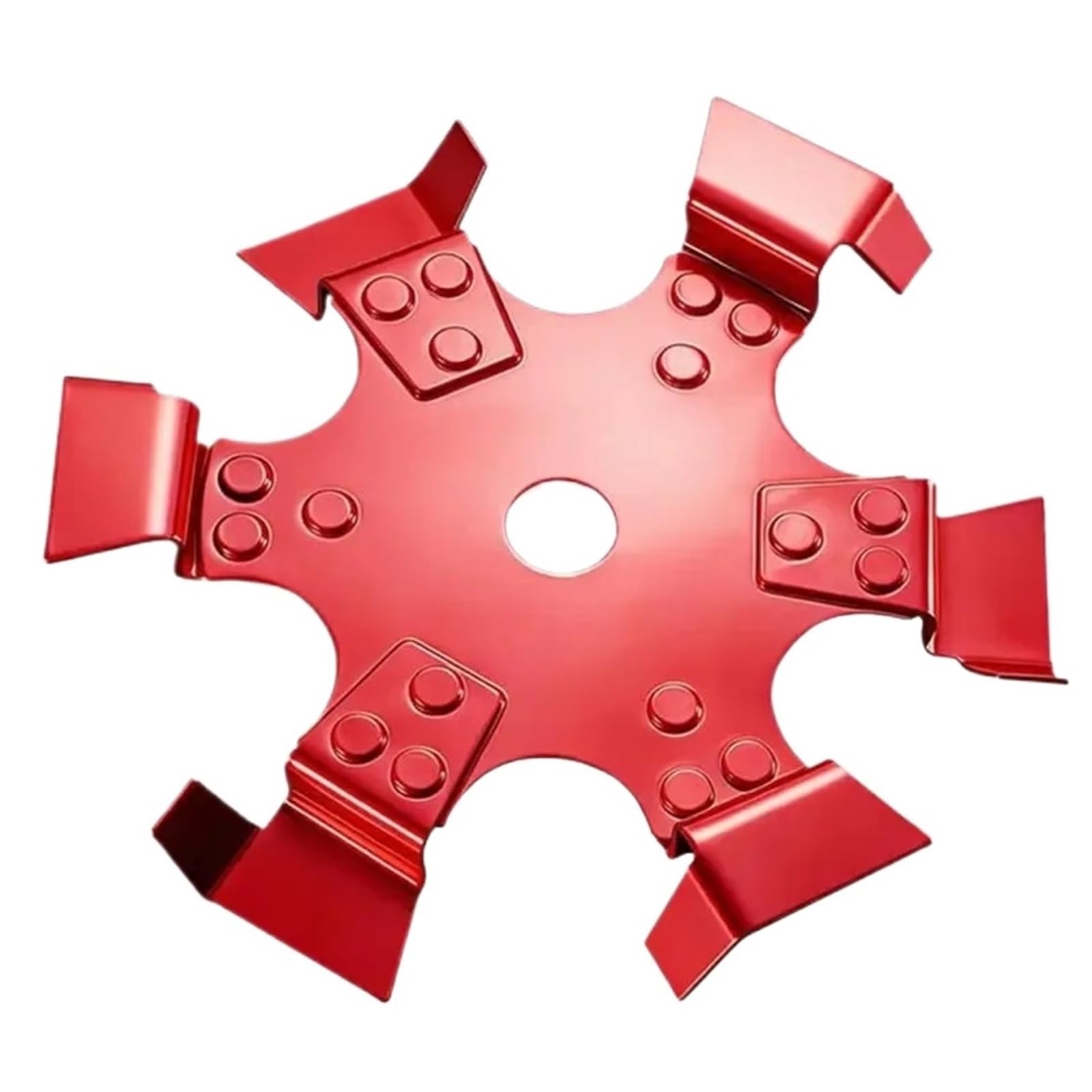 Jmioc666 Red Manganese Steel 240Mm Trenching Wheel For Small Tiller Cultivator Soil Loosening Deep Plowing Weeding And Grass Cutting(Red)