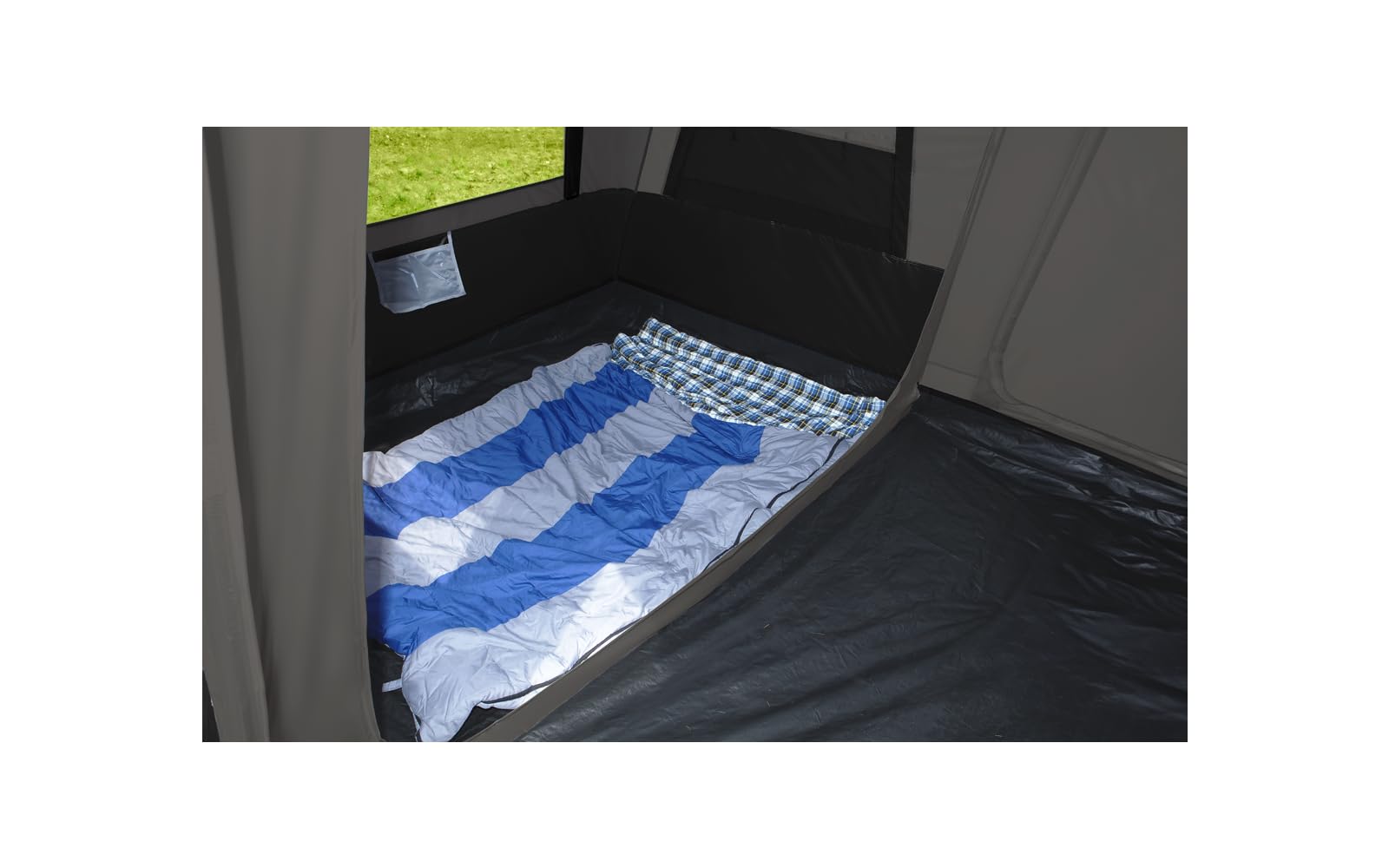BERGER Lagoon Familienzelt 4 Personen | Geräumiges Campingzelt mit 2 Eingängen & Sonnendach | Tunnelzelt wasserdicht mit Moskitonetz & festem Boden | Komfortables Zelt perfekt für Camping