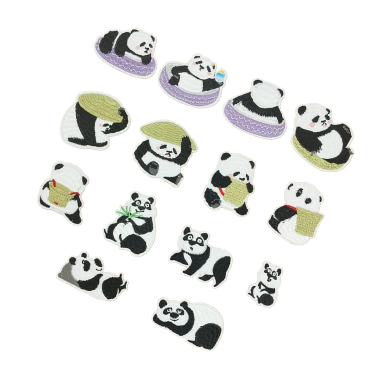 NUOBESTY 42stücke Cartoon Panda Patches Bestickte Applikationen Für Zum Aufbügeln Oder Aufnähen Kleidung Taschen Jeans Und Mehr Für Kreative Bastelprojekte