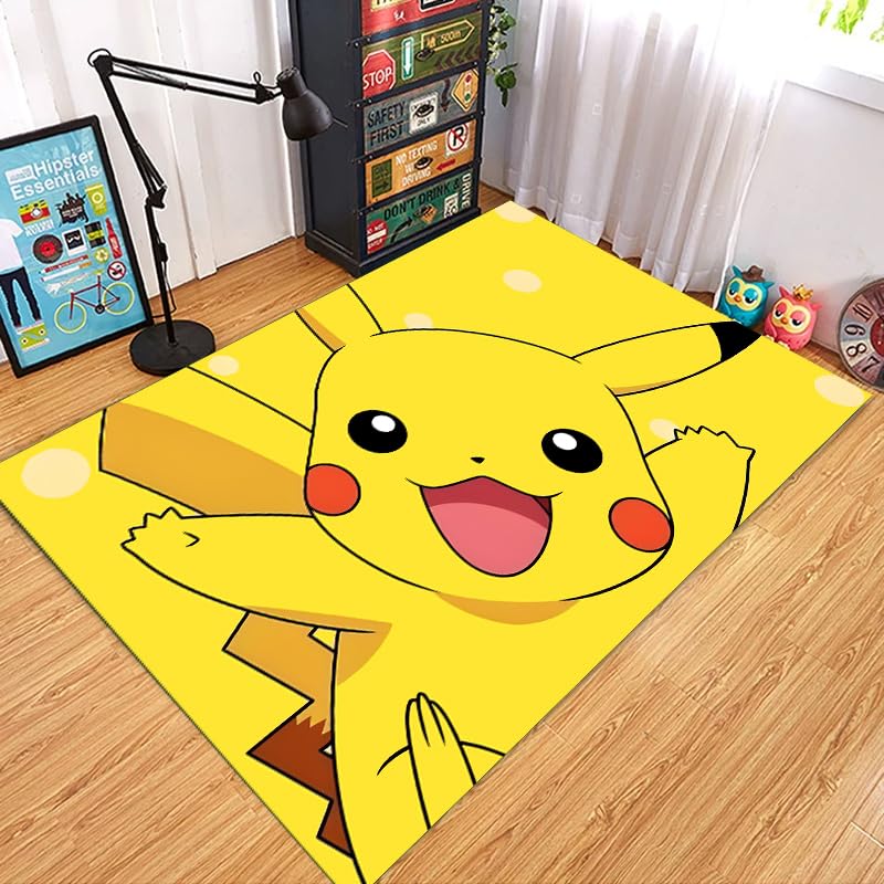 Cartoon Kawaii Rug Anime Carpet Cute Rugs for Bedroom Aesthetic Soft Carpet Decorative Rug for Indoor Outdoor 62 * 39in (Pokee)