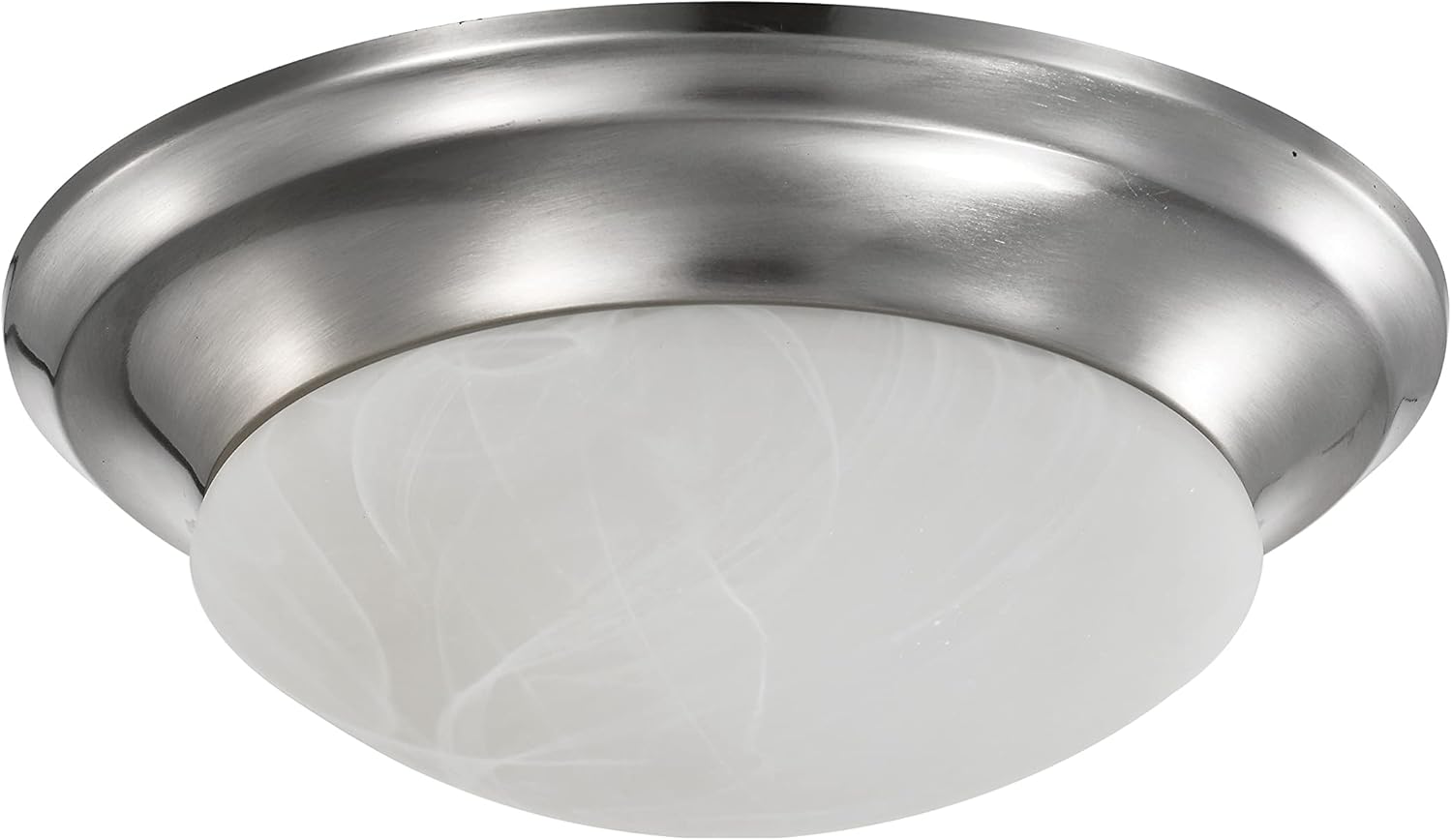 Satco 62/1563 11 Inch LED Twist and Lock Flush Mount, Dimmable, Brushed Nickel Finish