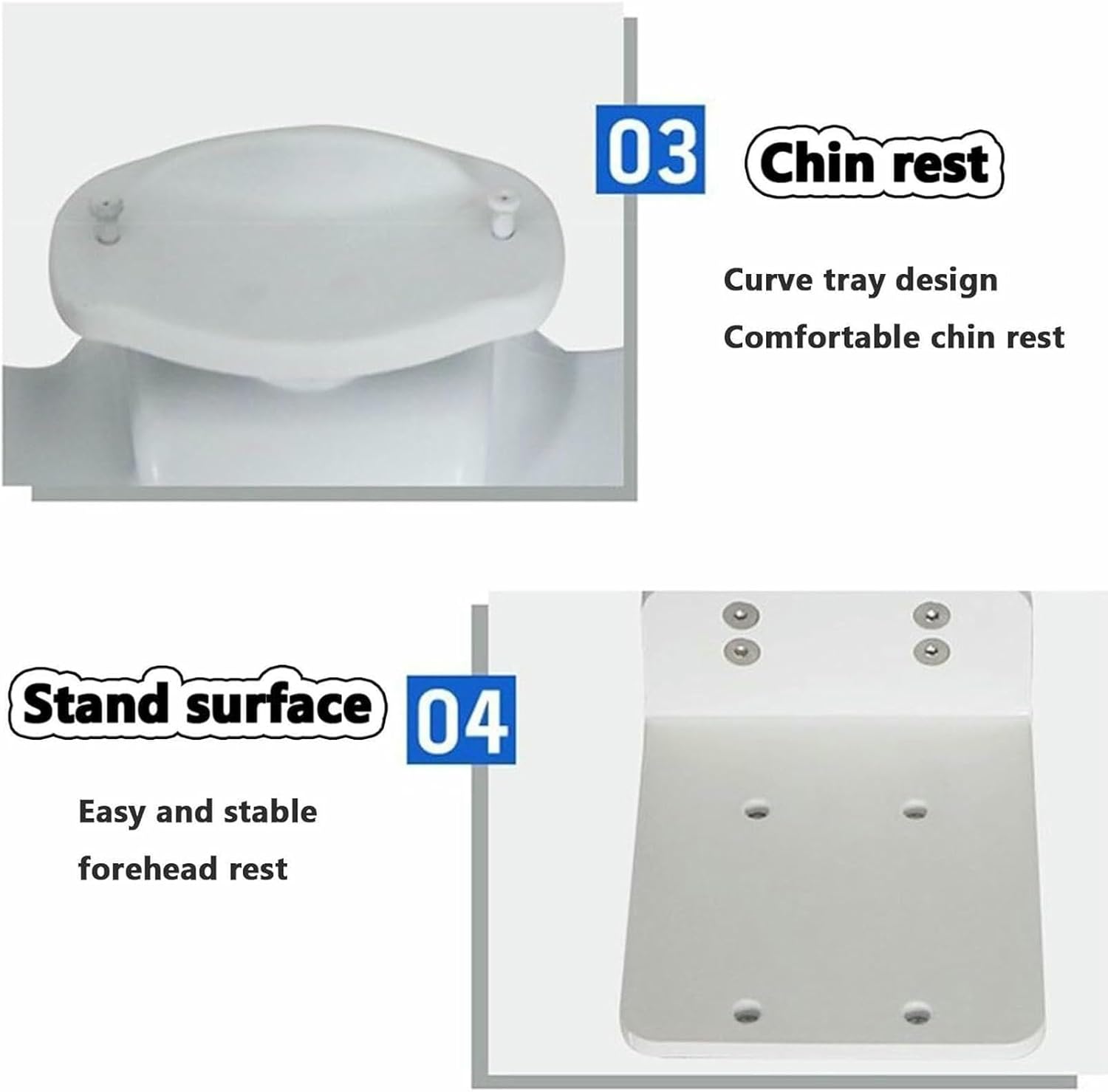 Adjustable Forehead Support & Chin Rest | Optometry Accessories | Vision Training Equipment | Ergonomic Design for Eye Exams | Compatible with Auto Refractometer-