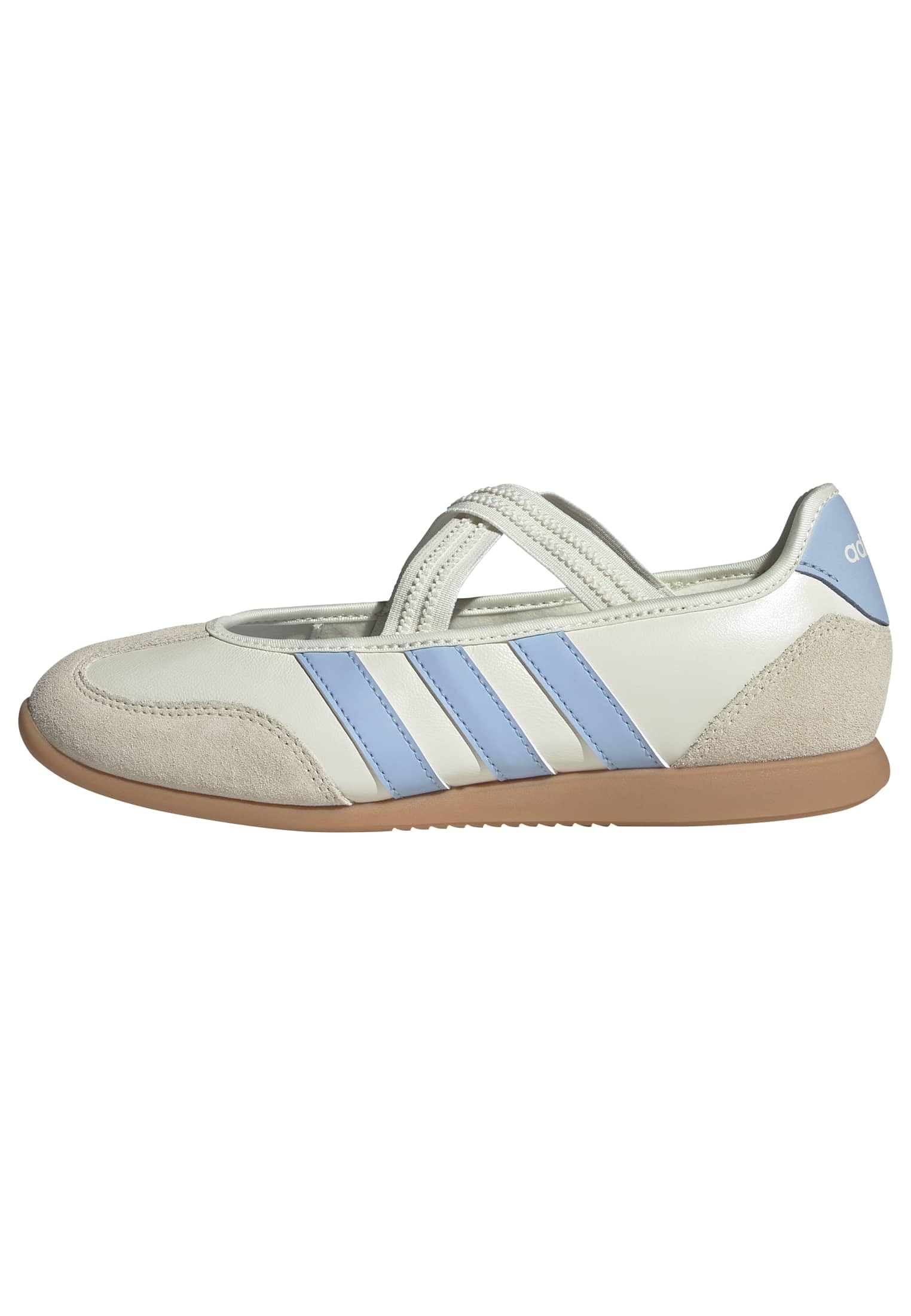 adidas Women's Barreda Mary Jane Sneakers 8 Off White/Glow Blue/Gum