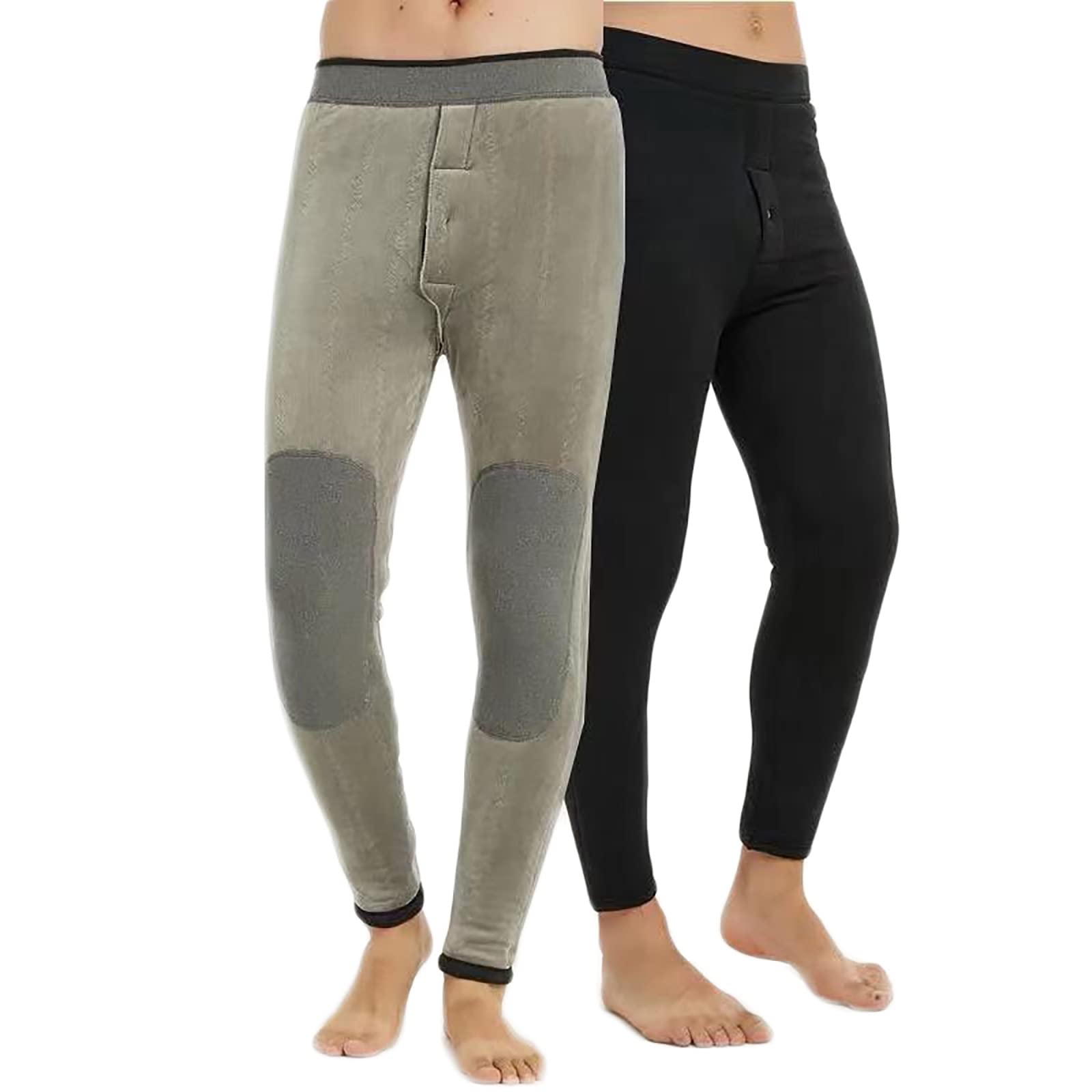 G&F Hommes Caleçon Long Thermique Bas Leggings Doublé Polaire sous-vêtements Thermiques Séchage Rapide