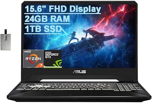 2021 ASUS TUF 15.6 pulgadas FHD Gaming Computadora portátil, procesador AMD Ryzen 7-3750H, 24 GB de RAM, SSD de 1 TB, teclado retroiluminado, disponible en Yaxa Colombia
