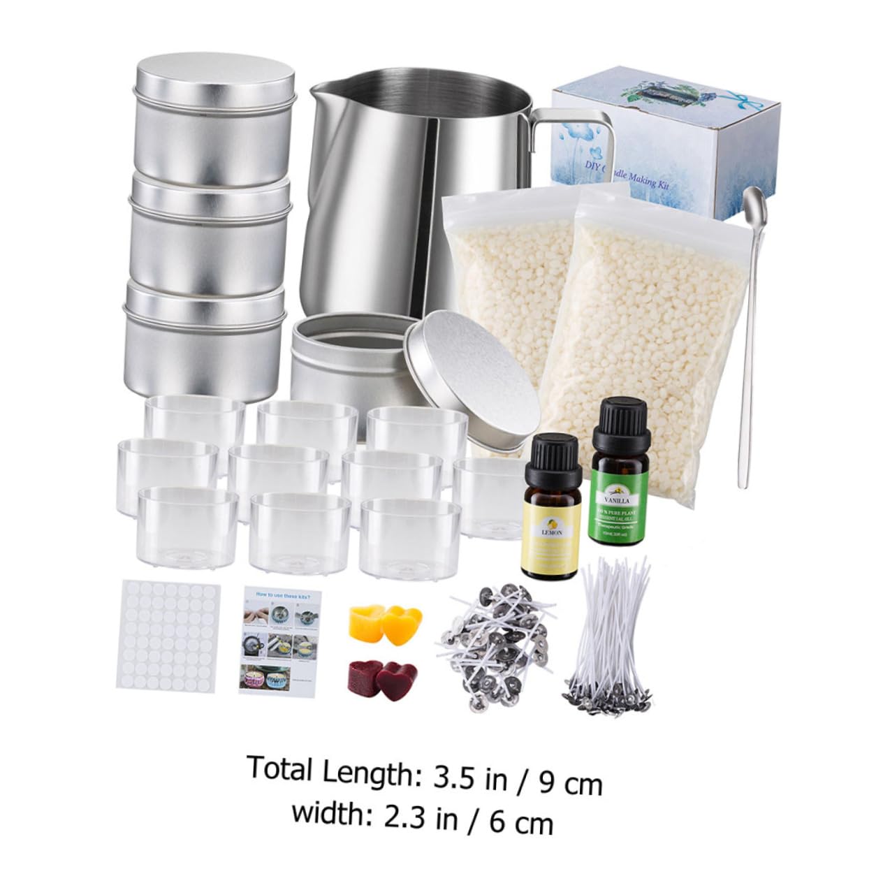 Artibetter Kit per Realizzare Candele Profumate Fai da Te, in Acciaio Inossidabile e Carta, Facile da Pulire per Festa di Compleanno