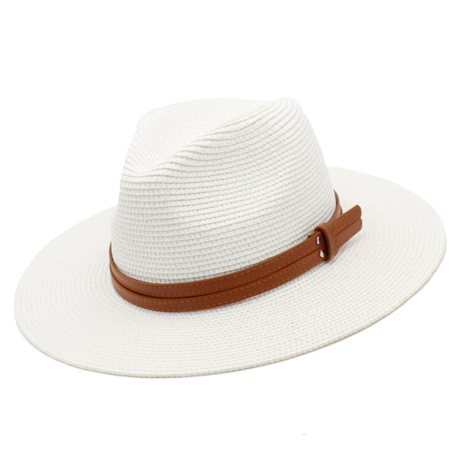 Cappello Panama Cappello Paglia Oversize Cappello da Traspirante con Catena Intrecciata per Uomini, Donne e Bambini Eleganti Protezioni Solari