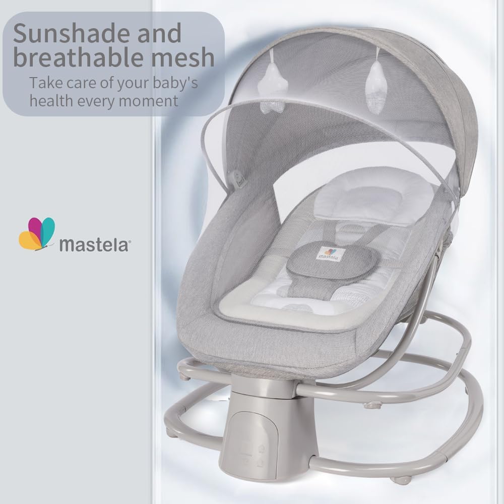 Image showing the dimensions of the Mastela baby swing