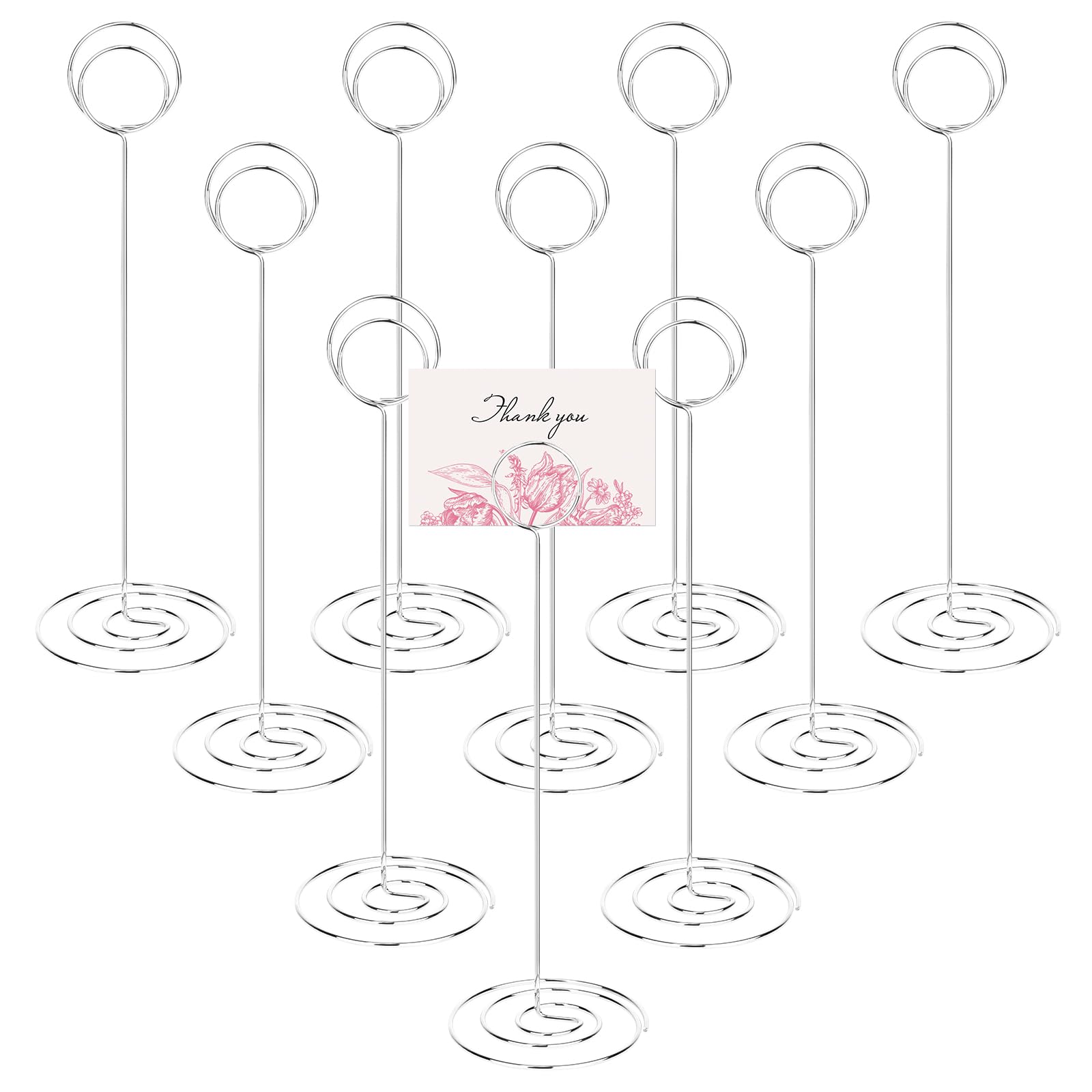 10 Piezas Soportes para Tarjetas, 22cm Soporte para Tarjetas de Lugar, Soportes para Números de Mesa, Bodas, Tarjeta Memo Clip, Soporte para Fotos, para Restaurantes,Bodas,Banquetes