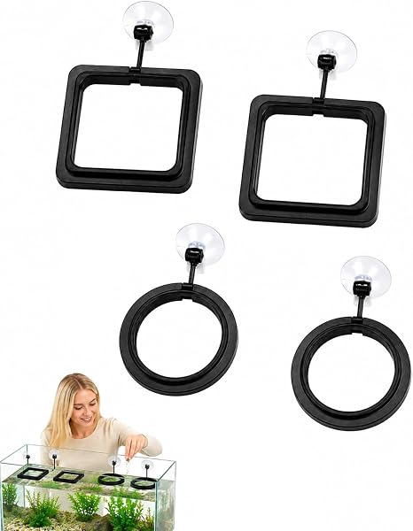 XALFST anillos con ventosas, 2 redondos y 2 cuadrados