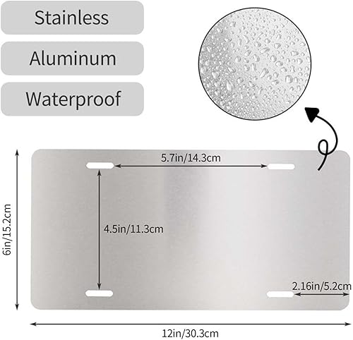 Miniatura 6 de HOSNYE Placa de matrícula de pájaros en flores de cerezo y montañas lejanas, cubierta de placa de matrícula delantera de automóvil, placa decorativa