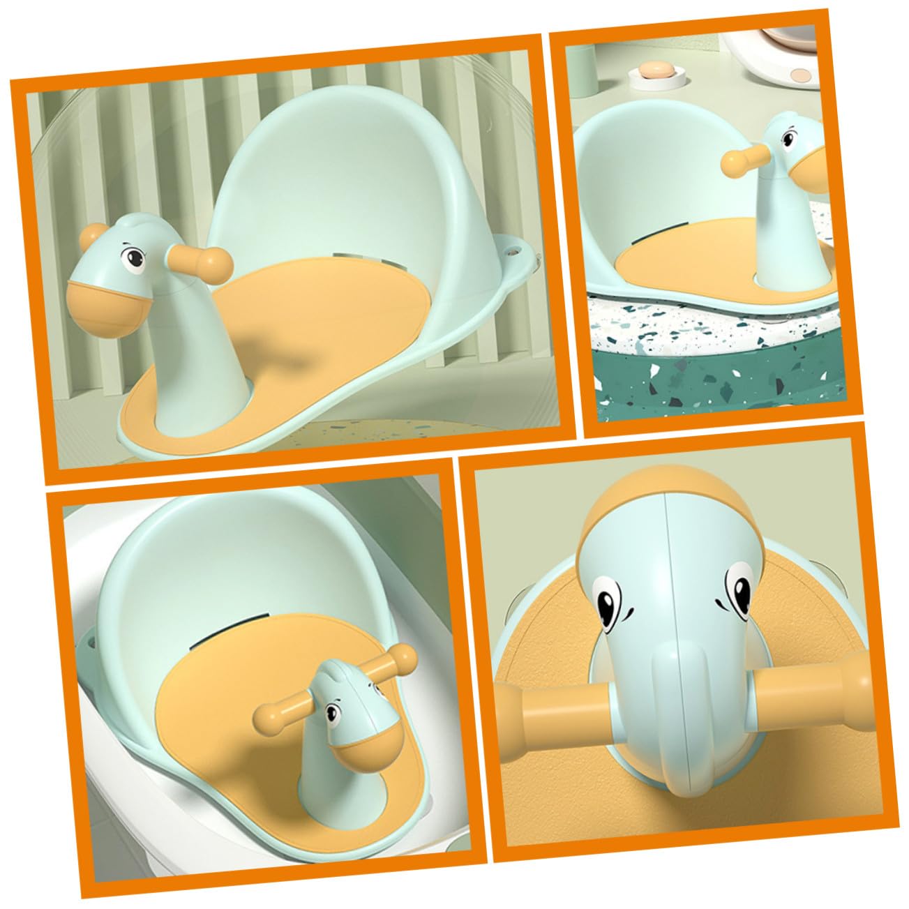 Didiseaon Silla de Baño para Niña Antideslizante con Ventosas Fuertes Asiento con Drenaje Fácil de Limpiar Soporte Estable para Bebés Color Azul para Ducha y Bañera