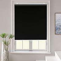 Vista 12 de Persianas enrollables opacas para ventanas, sin cordones, para oscurecer la habitación, con aislamiento térmico, fácil de instalar, para el hogar