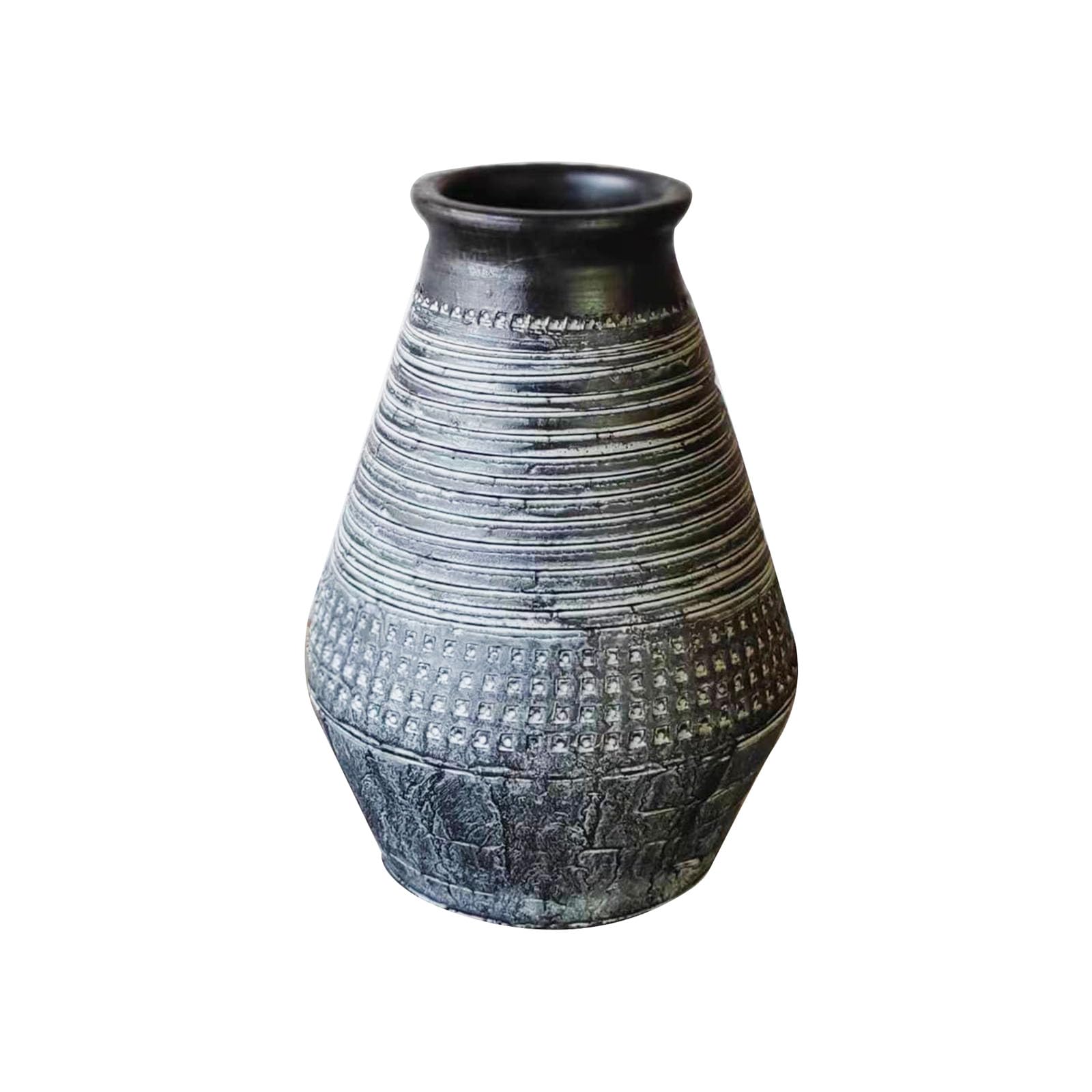 Home Decoration Stoneware Vases, Vintage Creative Vases, Ornaments for Living Room, Bedroom, Study, Entrance Hall, Farmhouse(Size:H25CM,Color:B)