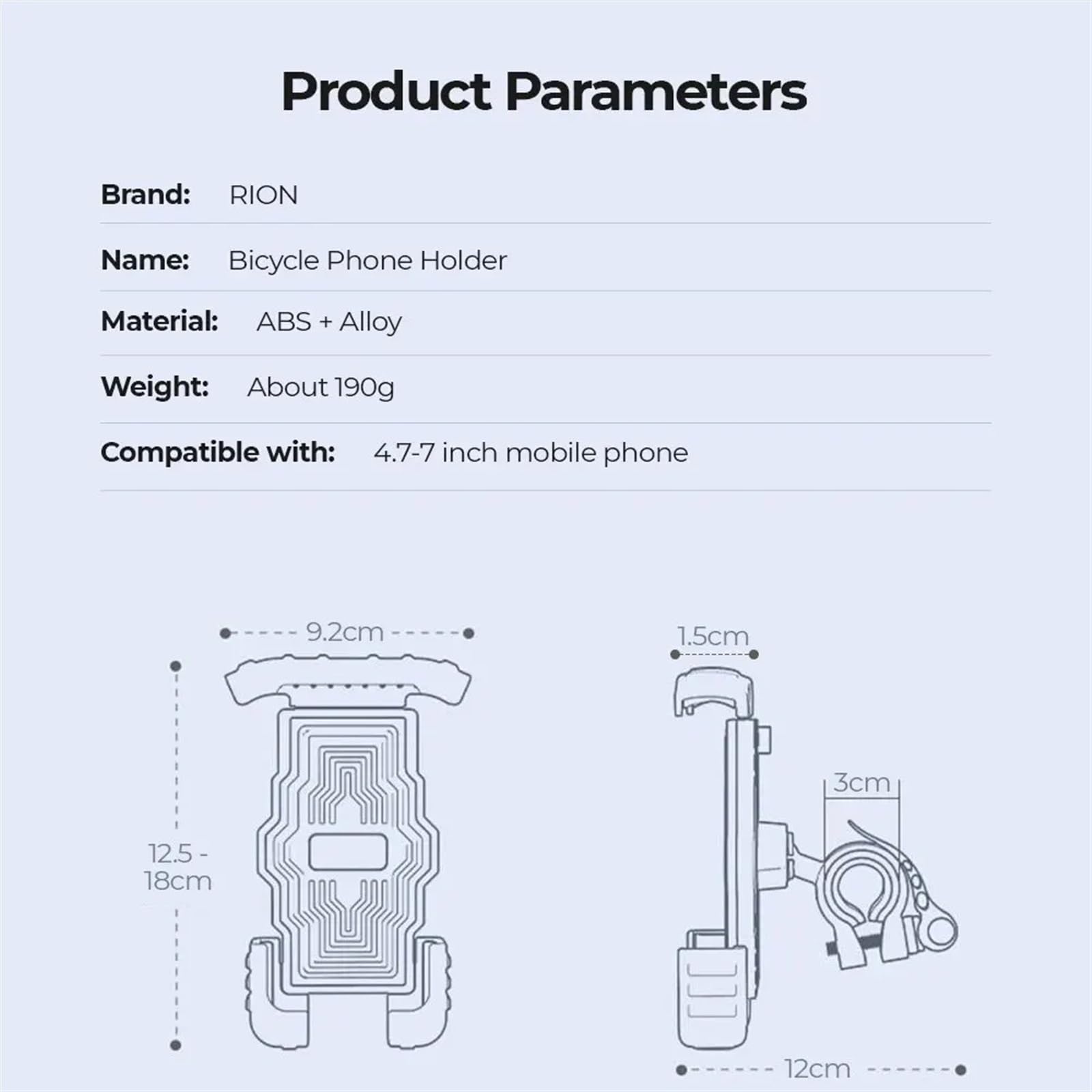 Staffa Navigatore Moto Supporto Per Telefono Per Bicicletta MTB Cellulare Per Bici Moto Smartphone Manubrio Mobile Cavalletto Scooter 6,5 ​​pollici(Black Red)
