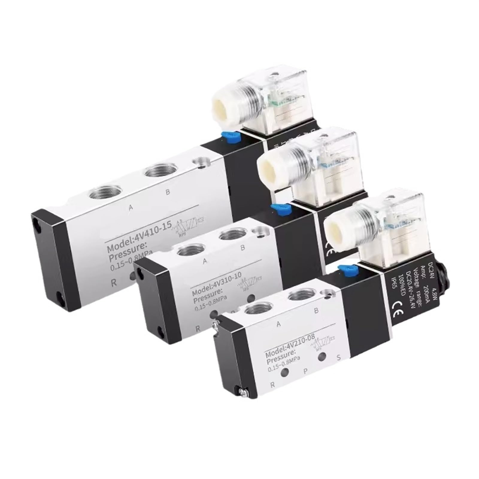 Electroválvula neumática eléctrica 4V110, 5 vías, 2 Posiciones, Control de Aire, 4V110-06, 12 V CC, 24 V CA, 24 V CA, 110 V CA, 220 V CA | Pc 4v110-06 8mm,AC220V