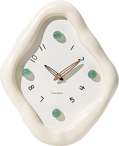 JUSTUP Reloj de pared, reloj de pared moderno de 12 pulgadas, reloj creativo con pilas, reloj silencioso sin tictac para oficina, sala de estar,