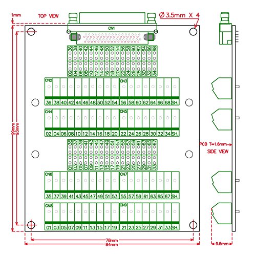 Bloc de jonction VHDCI 68 broches Electronics-Salon, interface SCSI-5 haute précision